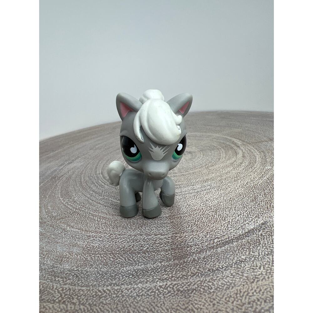 Littlest Pet Shop Gray Horse #524 No Saddle, Blue Eyes 2006
